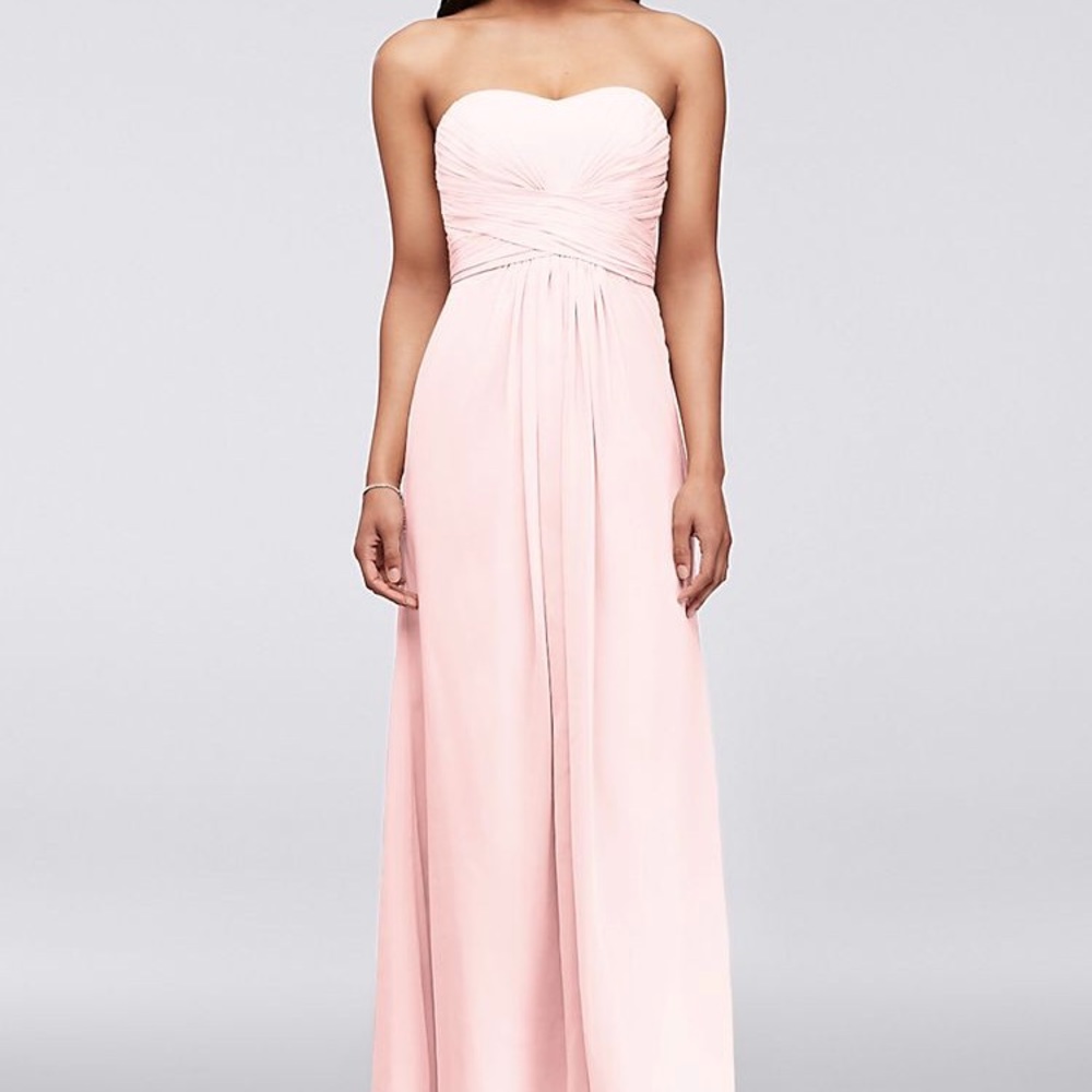 Light Pink Strapless Gown - David’s Bridal